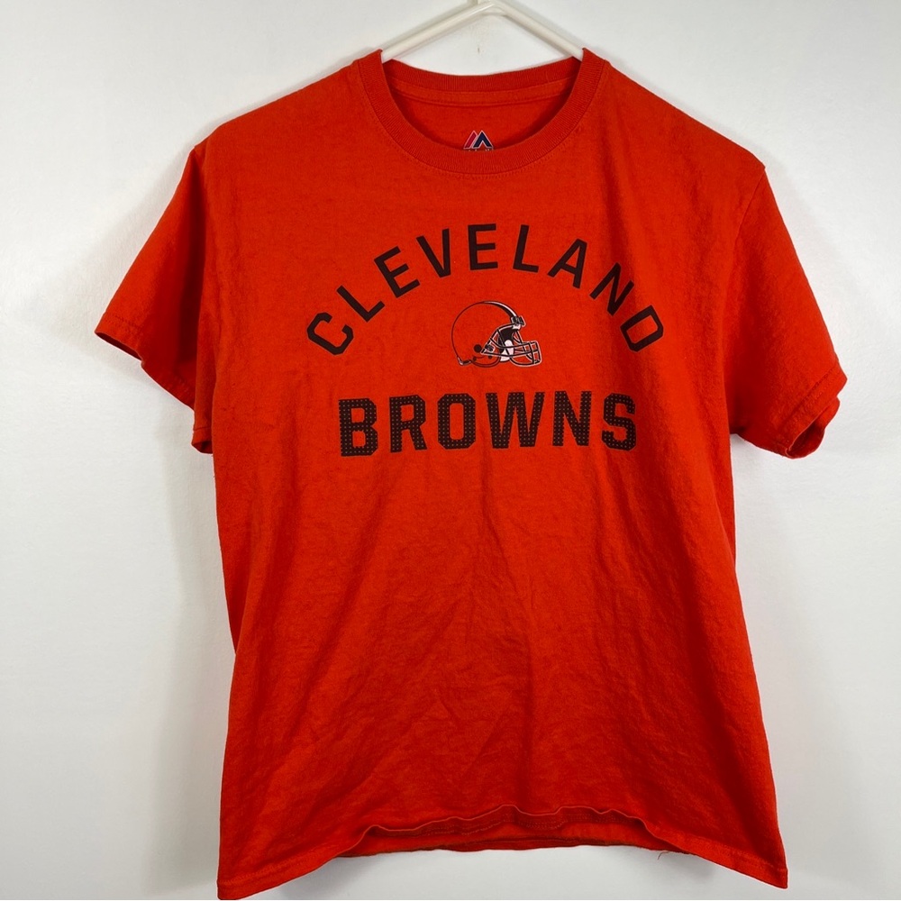 Cleveland Browns Tshirt Football Adult Medium NFL Majestic Brown Dawg Pound